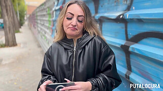 PutaLocura - The Spanish young woman with big arse Labona Cloxy is caught by Torbe and swallows everything