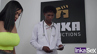 Busty Peruvian Latina cheats on her old husband with a dark-skinned Gynecologist |Pinup