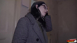 GERMAN SCOUT - Black Hair PAWG Glasses Babe Melli Venom Pick Up for First Casting Fuck in Berlin