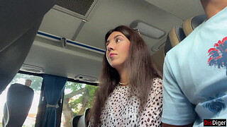 Public Penis Flash - I Pull Out Shaft in Bus Full Of People And Stranger Makes Me Cum With Her Hand