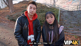 VIP4K. Petite tourist Sakura jumped on a stranger's penis. Hot sex with Sakura & Denis Marti