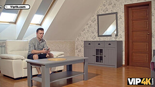 VIP4K. StepDaddy’s stepson is dating a babe with big tits. Hot sex with Maya & Dave Hard