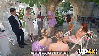 VIP4K. Hot bride is having a rough sex with a master of ceremonies. Hot sex with Jane White