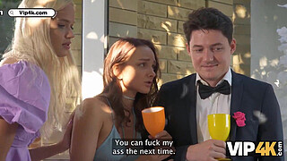 VIP4K. Hot bride is having a rough sex with a master of ceremonies. Hot sex with Jane White