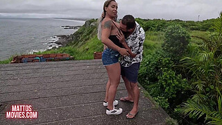 Mattos Couple Adventure - Whoredom on the beach: Anne's big arse, wet fuck and surprise cumshot