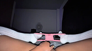 How nice it is to come home tired from school and relax with a good finger fuck.