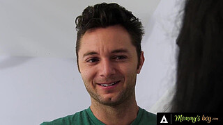 MOMMY'S BOY - Hung Student Pays First Rent By Giving Horny Landlady Cougar Alexandra Silk A Ride