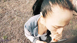 Cheating tourist have to suck penis for help