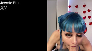 Rough Throat Face Fucking - Gagging On His Giant Dick