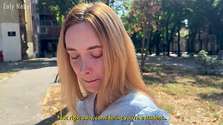 I met a cute student on the street and fucked her on the same day!