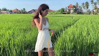 Cute Rice Picker Babe 18 y.o. Fucks New Boss On His Farm - Creampie