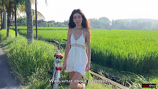 Cute Rice Picker Babe 18 y.o. Fucks New Boss On His Farm - Creampie