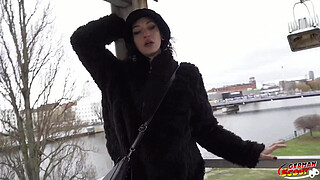 GERMAN SCOUT - Crazy Skinny Goth Babe Brisen love Rough Fuck at Porn Casting with Rimjob Squirting and Deepthroat