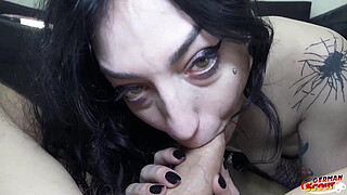 GERMAN SCOUT - Crazy Skinny Goth Babe Brisen love Rough Fuck at Porn Casting with Rimjob Squirting and Deepthroat