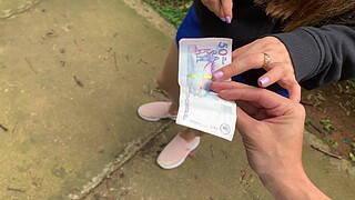 A strange babe on the street agrees to come home with me in exchange for money.