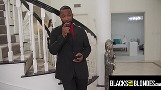 Sexy Waitress HAZEL MOORE Gangbanged at Dinner Party - BlacksOnBlondes