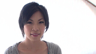 Japanese model in Kimono Saki Aoyama sucks hard shaft outdoors uncensored.