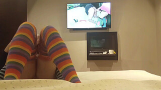 My friend dresses as a woman and sticks his penis in me, brunette, Latina, big arse, natural tits, big shaft