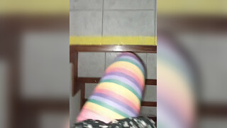 My friend dresses as a woman and sticks his penis in me, brunette, Latina, big arse, natural tits, big shaft