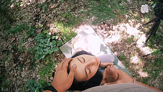 [POV BTS] Freeuse Jerking on Ponytail Brunette during her Meditation - Huge Free Use Facial