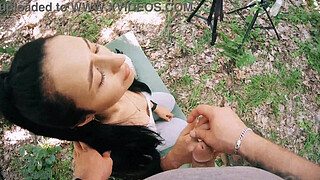 [POV BTS] Freeuse Jerking on Ponytail Brunette during her Meditation - Huge Free Use Facial