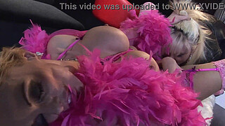 Milfs In Lingerie With Big Boobs Get Down For Some Lesbian Action