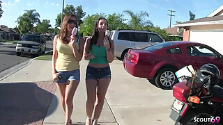 Two Big Boobs Teens Melina Mason and Kierra King at First Time intense Lesbian Orgasm Sex when home alone