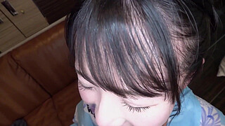 Slut Maya straddles her best friend's penis in a neat yukata