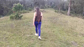 Amateur Stepmother In The Forest With Her Stepson Shows Off And Lets Him Touch Her Tits, Booty And Huge Cameltoe Desi Bhabhi