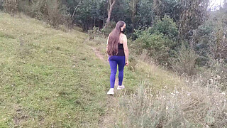 Amateur Stepmother In The Forest With Her Stepson Shows Off And Lets Him Touch Her Tits, Booty And Huge Cameltoe Desi Bhabhi