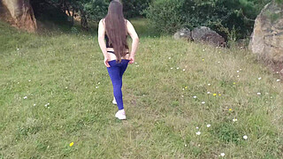 Amateur Stepmother In The Forest With Her Stepson Shows Off And Lets Him Touch Her Tits, Booty And Huge Cameltoe Desi Bhabhi