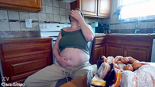 Stuffing Myself Full of Donuts Until I Explode | Clara Crisp Gorges Pastries Until She Pops | Eating to Burst