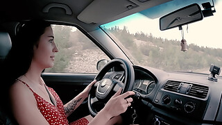 Long Haired Teen Sucks and Fucks for Driver's License