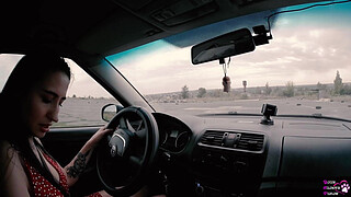 Long Haired Teen Sucks and Fucks for Driver's License