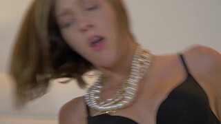 The Beautiful Molly Manson Sits Down On A Stiff Shaft For A Ride