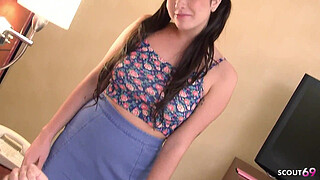 Big saggy natural Tits Step-Daughter up Step-Dad to Old Young Fuck at Holiday Trip at Hotel