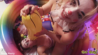 Clown Town Ep.1: Anal Circus 3way with Gia & Sophia