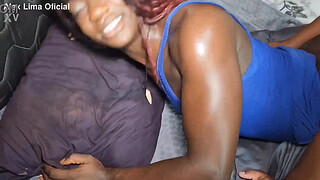 My neighbor went to work and I had a lot of sex with the cuckold's wife in his bed and ate the hot bitch's arse a lot