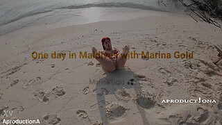 On the beach with Marina Gold