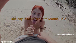 On the beach with Marina Gold