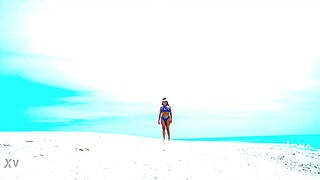 On the beach with Marina Gold