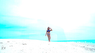 On the beach with Marina Gold