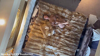 Naked Monika Fox Posing On Bed In Hotel (Free)