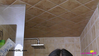 Asian sensation took a shower