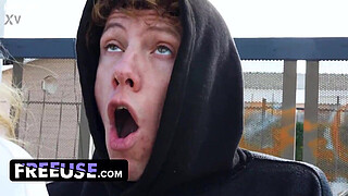 Busy Office Manager Gets Her Pussy Rubbed by a Stranger at the Bus Stop