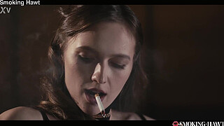 Smoking Porn Fetish - Horny Girl Stacy Cruz Reverse Cowgirl Creampie while Smoke Cigarette