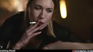 Beautiful Blonde Smoking Cowgirl Sex - Angelika Grays Blowing Cigarette Smoke Handjob