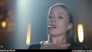 Beautiful Blonde Smoking Cowgirl Sex - Angelika Grays Blowing Cigarette Smoke Handjob