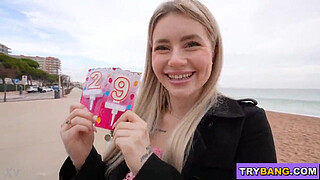 BANGBROS - French Blonde PAWG Georgia Koneva Taking Anal In Public