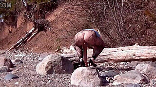 Fishnet pantyhose on big arse